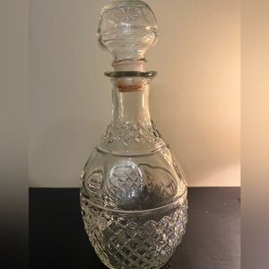 Cut glass old wine decanter